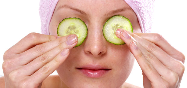 cucumber on eyes