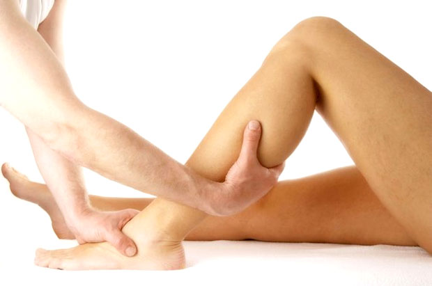 massaging legs
