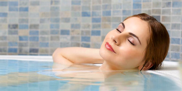 tub bathing woman