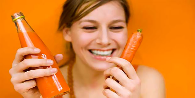 carrot raw juice. 