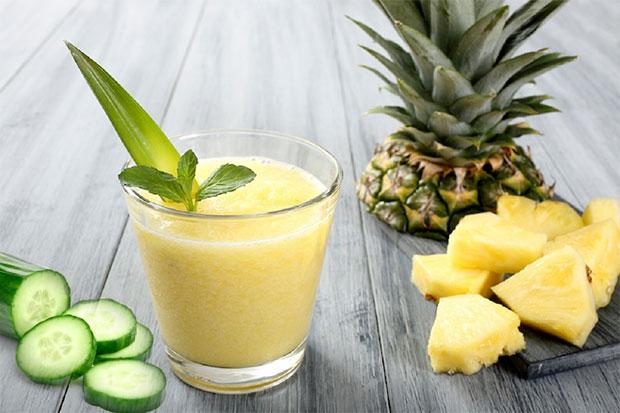 Pineapple, cucumber and aloe vera