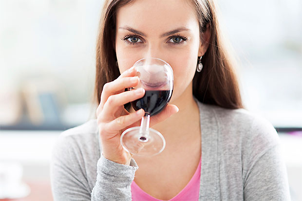 wine drinking girl